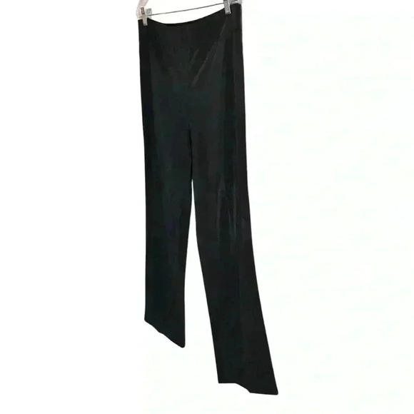 Lafayette 148 New York Black Pleated Wool Stretch Straight Leg Pleated Trousers - Picture 6 of 8
